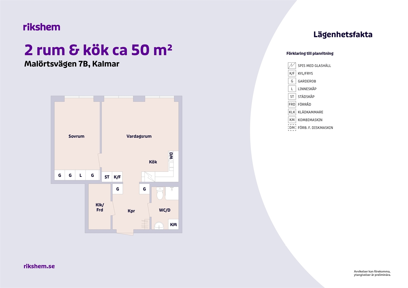 Hyreslägenhet på Malörtsvägen 7 B i Kalmar