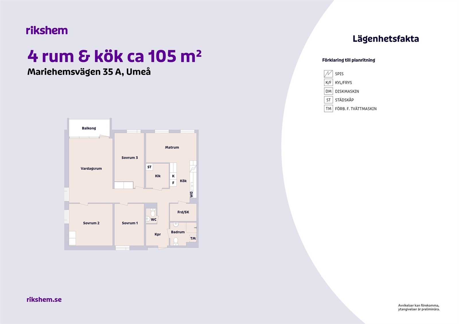 Hyreslägenhet på Mariehemsvägen 35 A i Umeå