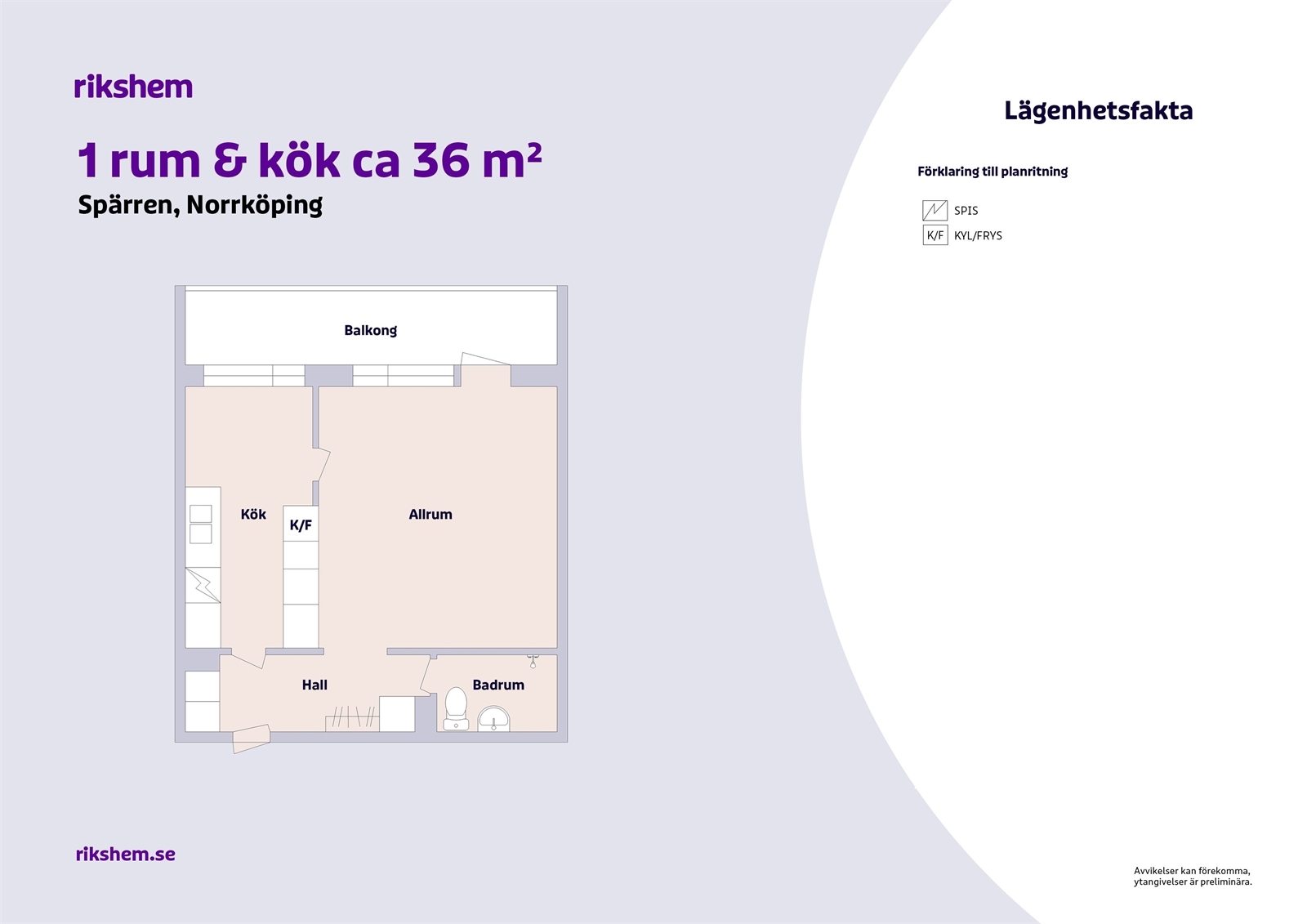 Hyreslägenhet på Svarvaregatan 5 i Norrköping