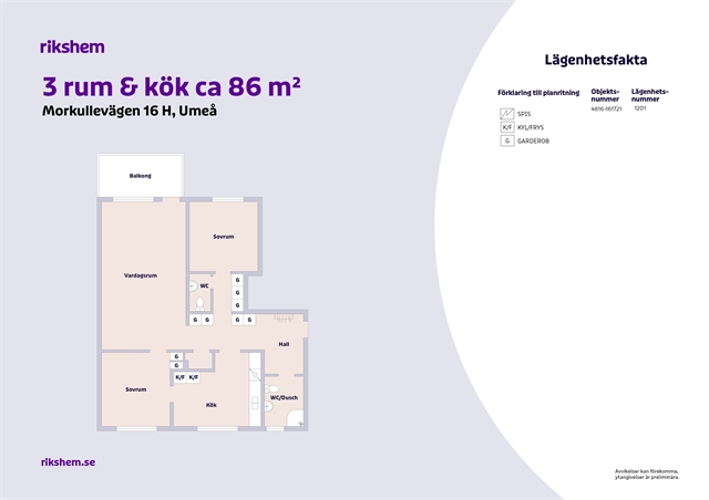 Morkullevägen 16 H i Umeå