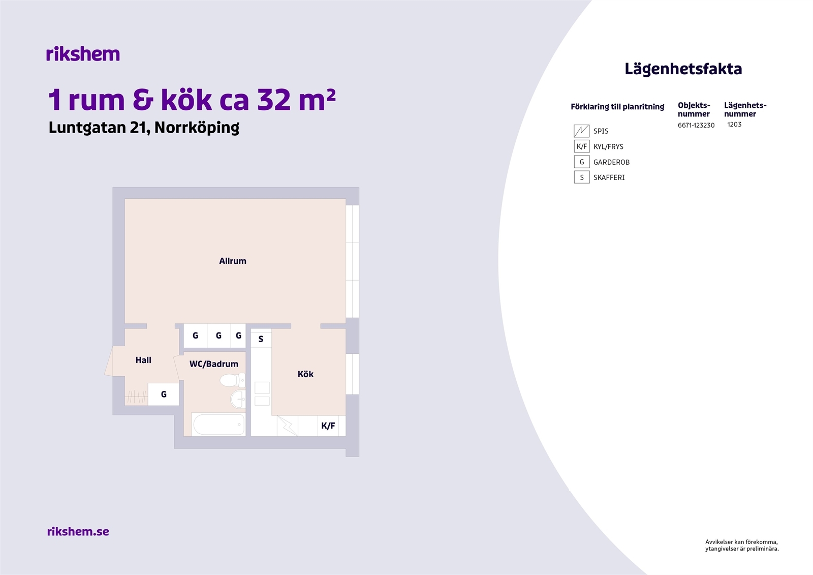 Hyreslägenhet på Luntgatan 21 i Norrköping