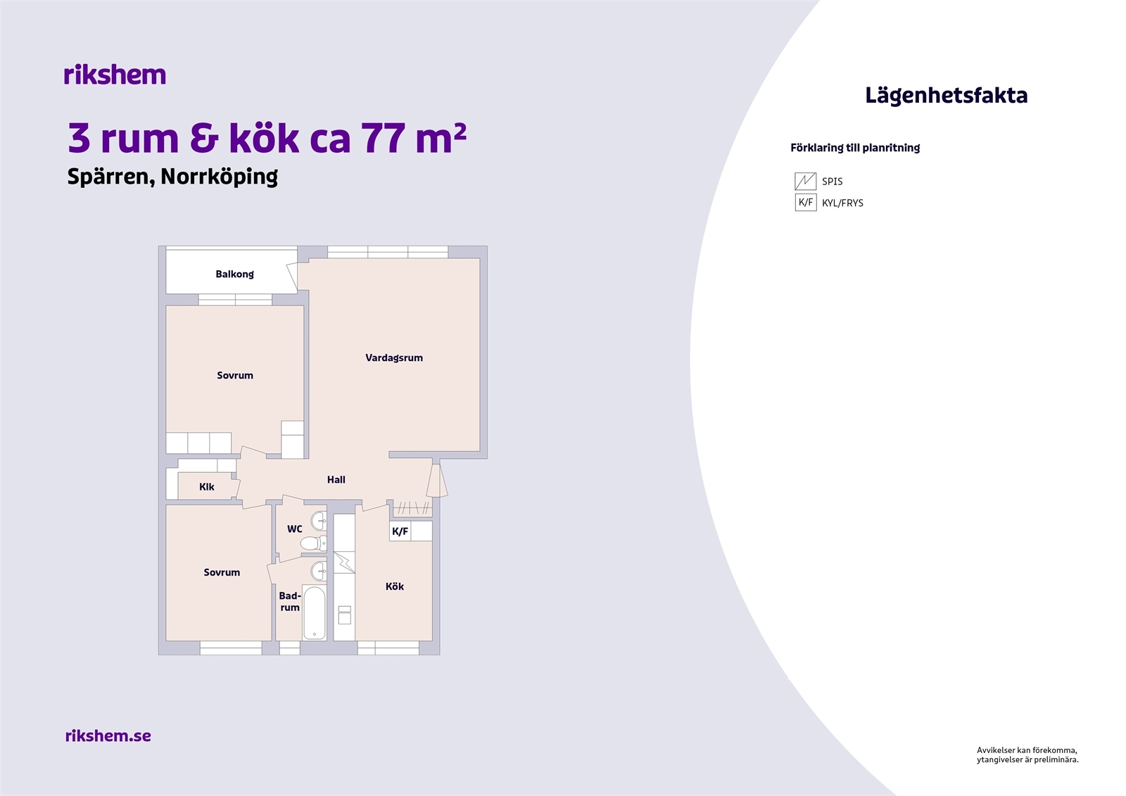 Hyreslägenhet på Limmaregatan 20 i Norrköping