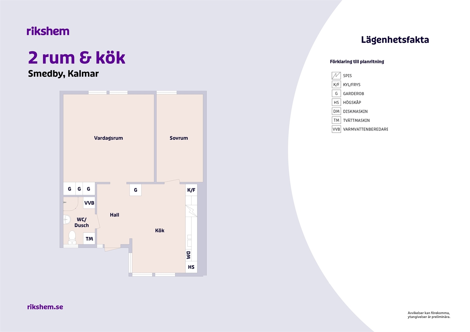 Hyreslägenhet på Klappervägen 31 i Kalmar