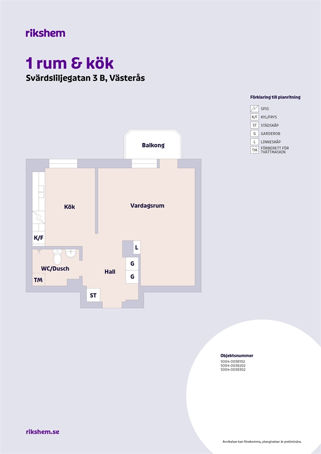 Svärdsliljegatan 3 B i Västerås